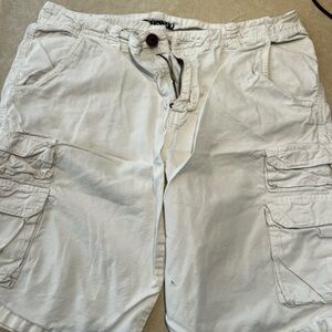 White Cargo Shorts